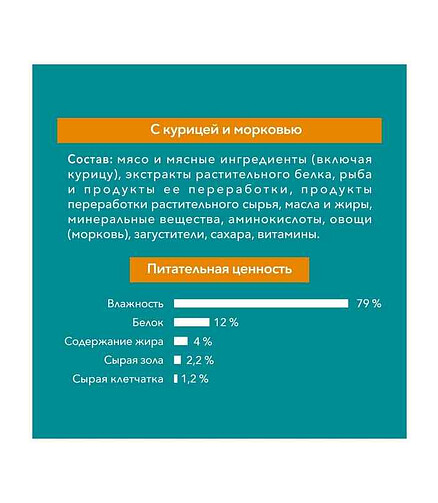 Корм для кошек Purina ONE для домашних, курица, морковь (75г) 438x503 в Материке - Вариант 3