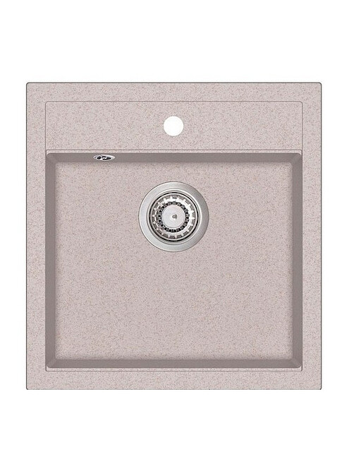 Мойка TESA SQT100-110W 490х510мм гранит-бежевый с выпуском 495x660 Мойка TESA SQT100-110W 490х510мм гранит-бежевый с выпуском 495x660 в Материке