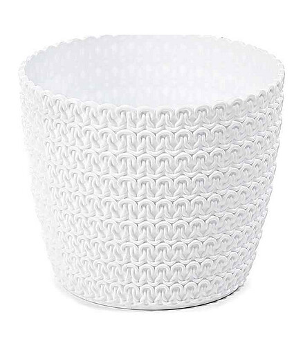 Горшок MAGNOLIA JERSEY (11x9см) пластик белый LA730-05 438x503 в Материке