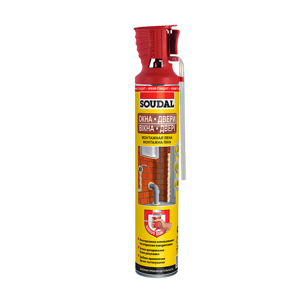 Пена монтажная SOUDAL PU Foam Yellow Genius Gun 750мл