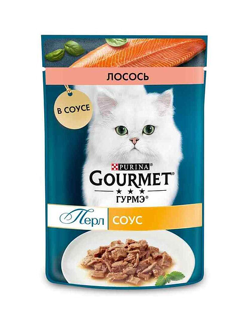 Корм для кошек Gourmet Perle лосось, соус (75г) 495x660 Корм для кошек Gourmet Perle лосось, соус (75г) 495x660 в Материке
