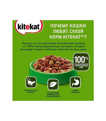 Корм для кошек KITEKAT Мясной пир (1,9кг) 438x503 в Материке - Вариант 3