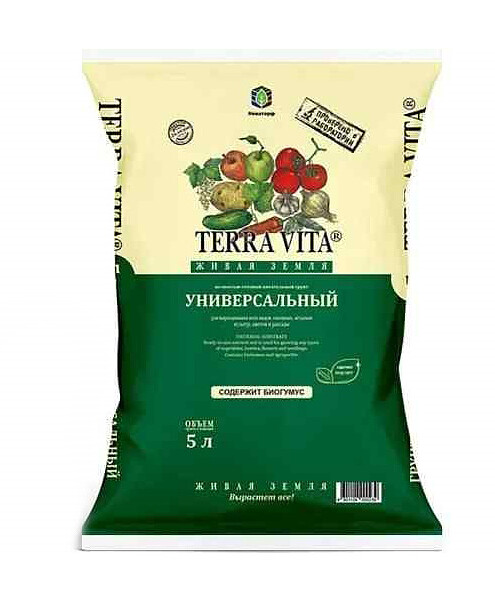 Грунт TERRA VITA ЖИВАЯ ЗЕМЛЯ Универсальный, питательный (5л) 495x660 Грунт TERRA VITA ЖИВАЯ ЗЕМЛЯ Универсальный, питательный (5л) 495x660 в Материке