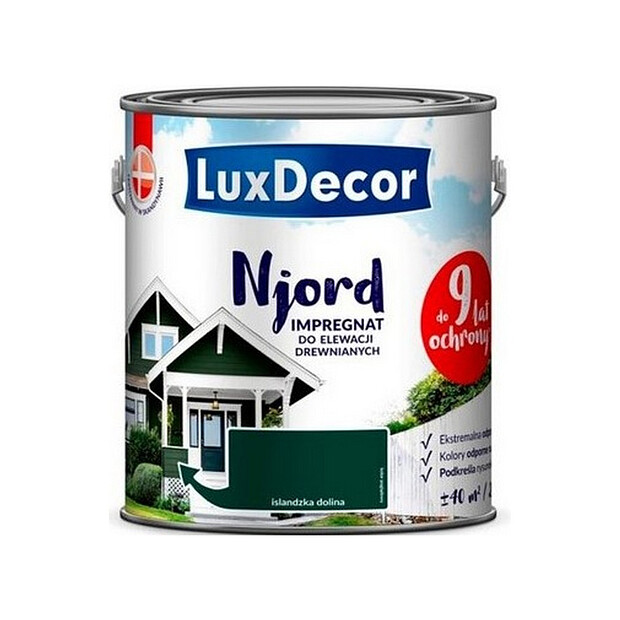 Краска LuxDecor Njord антисептик д/древесины Исландская долина 2,5л