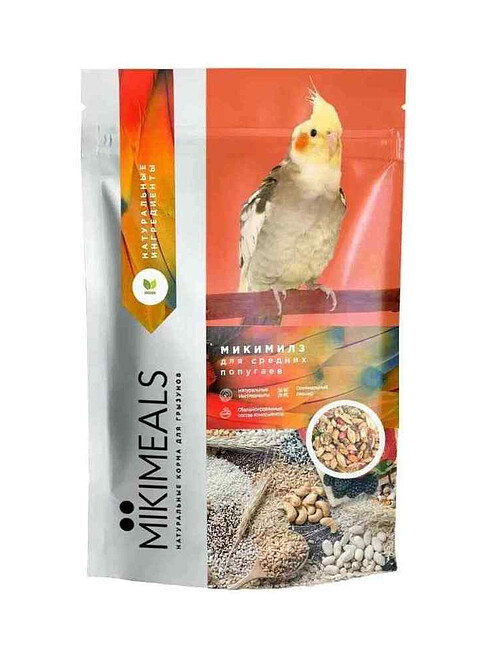 Корм для средних попугаев MIKIMEALS (800г) 495x660 Корм для средних попугаев MIKIMEALS (800г) 495x660 в Материке