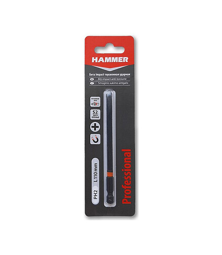 Бита ударная HAMMER PH2 110мм 438x503 в Материке