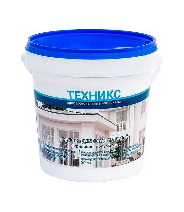 Краска ТЕХНИКС для окон и дверей п/глянц тёмно-коричневая, 1кг 586x674 Краска ТЕХНИКС для окон и дверей п/глянц тёмно-коричневая, 1кг 586x674 в Материке