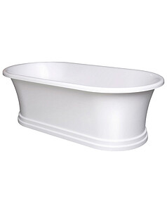Ванна мрамор искусственный МОНРО 175см белая (в компл. сифон, выпуск, подставка)