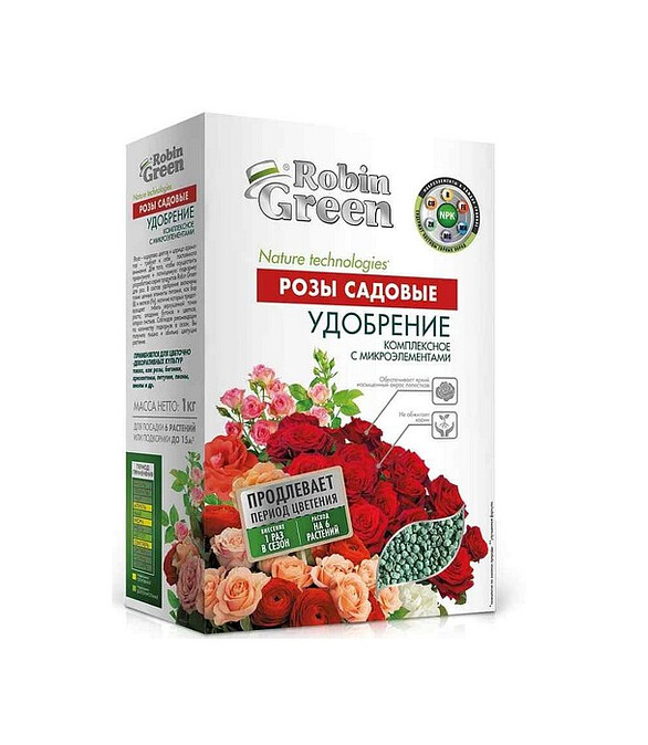 Удобрение для роз Robin Green комплексное с микроэлементами (1кг) ФАСКО 586x674 в Материке