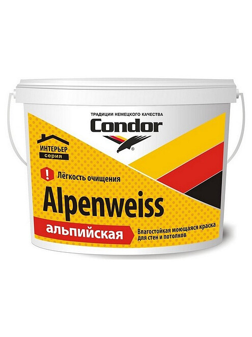 Краска Condor Alpenweiss матовая, 15кг 495x660 Краска Condor Alpenweiss матовая, 15кг 495x660 в Материке