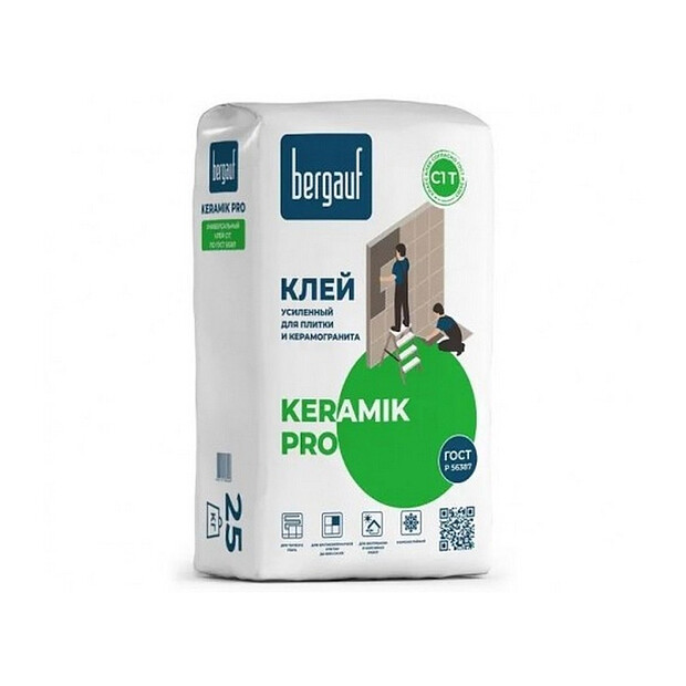 Клей Bergauf Keramik Pro усиленный д/керамической плитки 25кг 620x620 в Материке