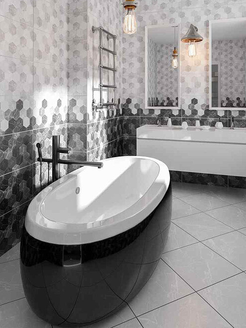 Плитка Beryoza Ceramica ДАЙКИРИ 30x60см 1,62м2 цвет черный декор 495x660 Плитка Beryoza Ceramica ДАЙКИРИ 30x60см 1,62м2 цвет черный декор 495x660 в Материке