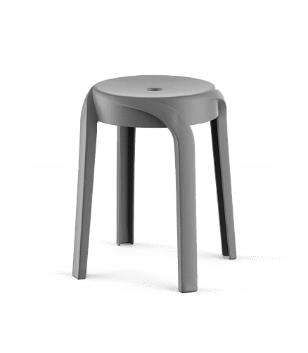 Табурет ECLER (29x29x45) пластик серый PP0006NG 438x503 в Материке