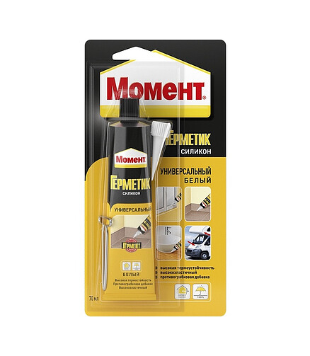 Герметик МОМЕНТ силикон. белый, 70мл 438x503 в Материке