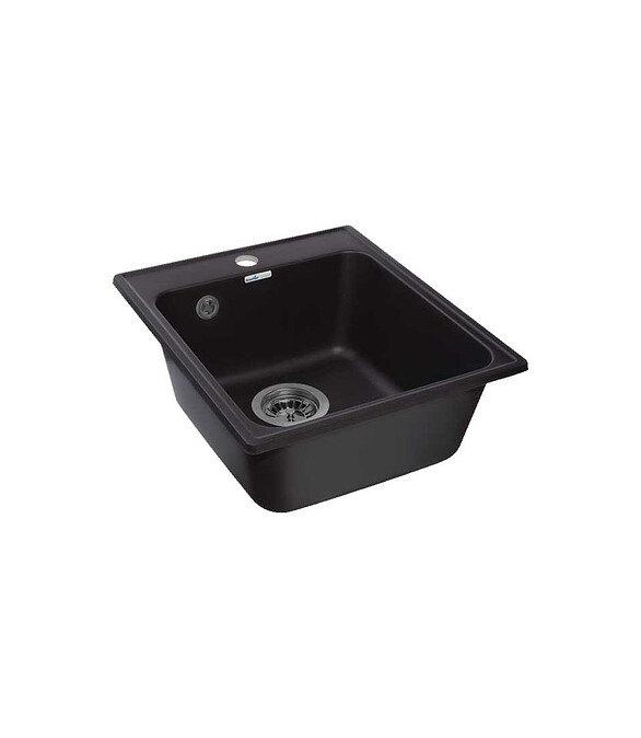 Мойка QUARZ GF-Z 17 (ЕСО-17), 420х480мм черный (без сифона) 586x674 Мойка QUARZ GF-Z 17 (ЕСО-17), 420х480мм черный (без сифона) 586x674 в Материке