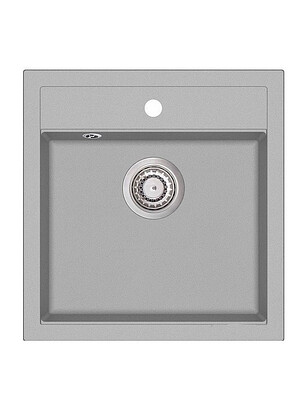 Мойка TESA SQT100-220W 490х510мм гранит-аргент с выпуском 238x286 в Материке