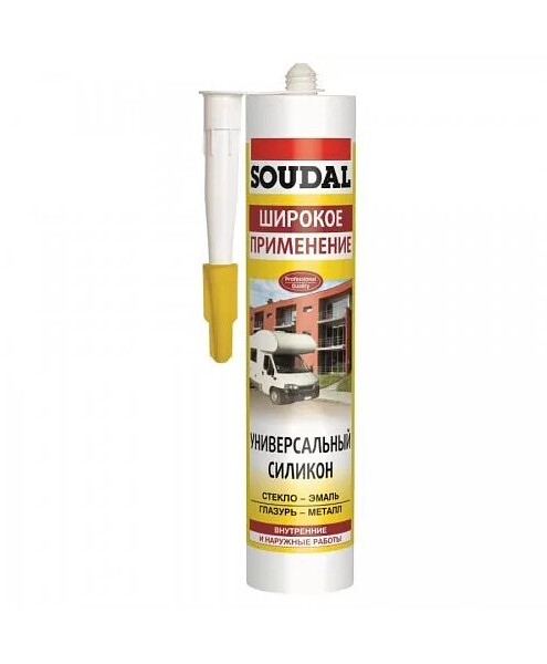 Герметик SOUDAL силикон. универсальный белый, 280мл 495x660 Герметик SOUDAL силикон. универсальный белый, 280мл 495x660 в Материке
