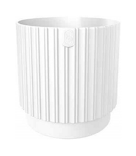 Горшок MIKA Cyli Petit Eco Recycled (17,8х17,8см) пластик белый 5300-011 438x503 в Материке