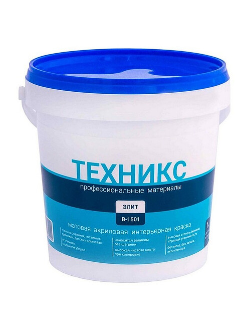 Краска ТЕХНИКС Элит белая, 1кг 495x660 Краска ТЕХНИКС Элит белая, 1кг 495x660 в Материке