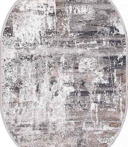 Ковер MODA 1403 Acik Gri 194*290, овал 438x503 в Материке
