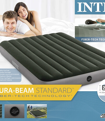 Матрас надувной INTEX (203х152см) Downy Airbed встроен.насос арт.64763 438x503 в Материке - Вариант 4