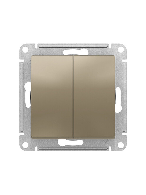 Выключатель SE ATLAS Design ATN000551 2кл. шампань 495x660 Выключатель SE ATLAS Design ATN000551 2кл. шампань 495x660 в Материке