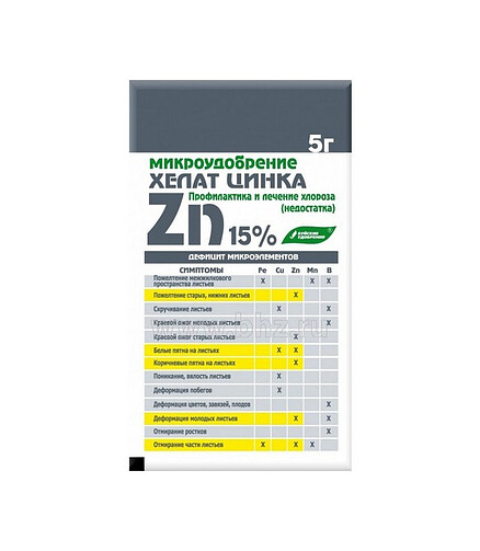 Микроудобрение Хелат цинка 15% (5г) 438x503 в Материке