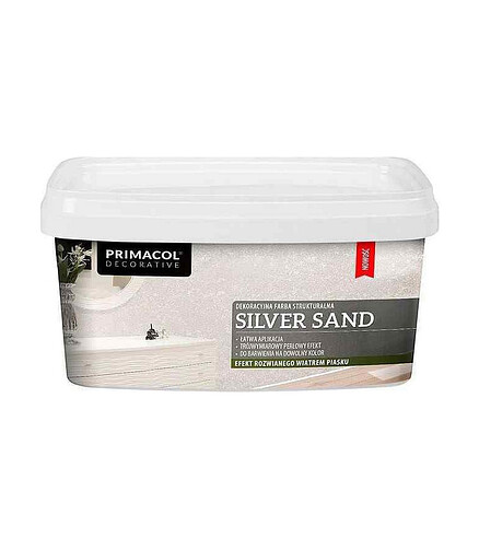 Краска декоративная PRIMACOL Silver Sand, 1л 438x503 в Материке