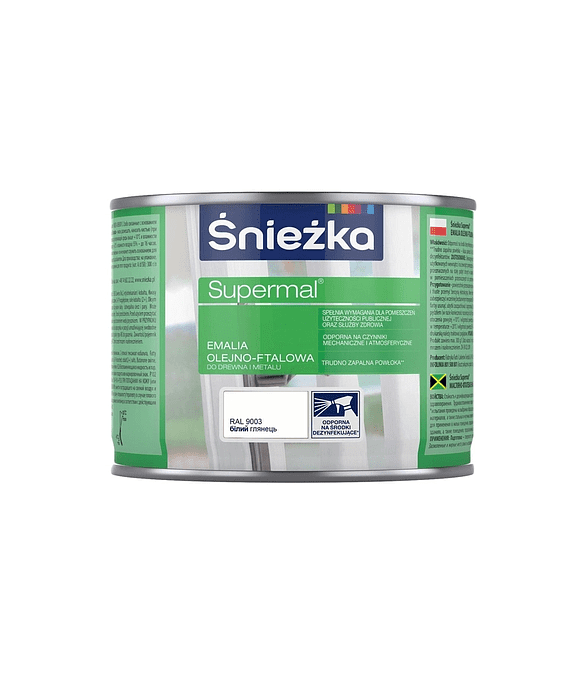 Эмаль SNIEZKA Supermal МФ RAL9003 белая глянцевая, 0,2л 586x674 Эмаль SNIEZKA Supermal МФ RAL9003 белая глянцевая, 0,2л 586x674 в Материке