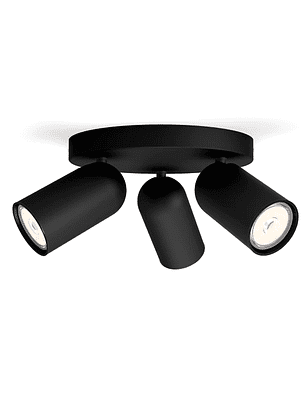 Светильник потолочный PHILIPS PONGEE 3xNW черн. 5,5W/GU10/IP20 238x286 в Материке