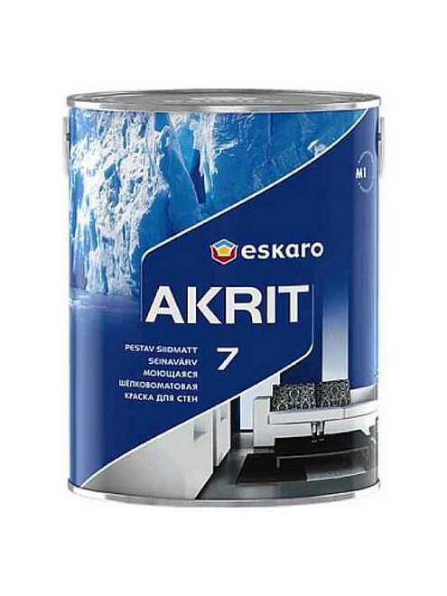 Краска Eskaro Akrit-7 шелк/матовая TR, 2,7л 495x660 в Материке