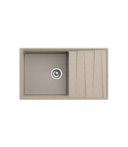Мойка GRANFEST GF-LV-860L 860х500мм иск.мрамор-песочный (сифон в комплекте) 438x503 в Материке