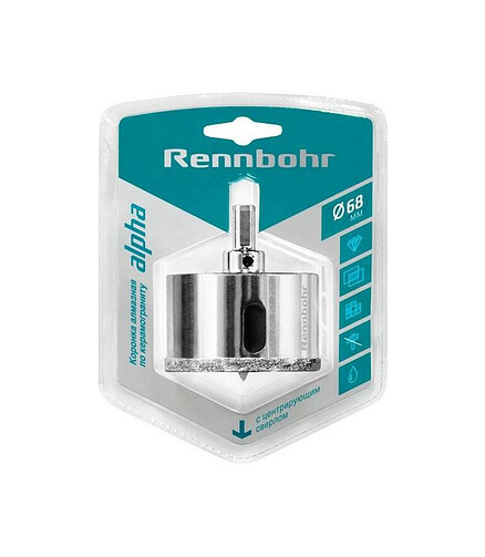 Коронка алмазная по керамограниту RENNBOHR 68мм 438x503 в Материке - Вариант 2