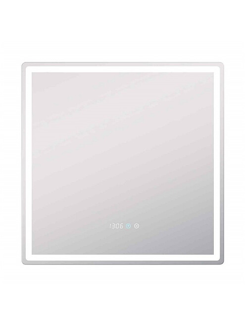 Зеркало GEOMETRY LUXE 700х700мм: подсветка, сенсор.управ., антизапотевание, часы 495x660 Зеркало GEOMETRY LUXE 700х700мм: подсветка, сенсор.управ., антизапотевание, часы 495x660 в Материке